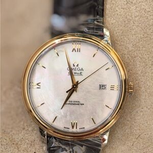 Omega De Ville Gold and White Men's Watch